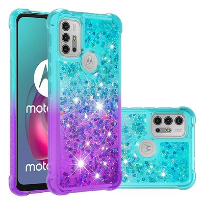 For Motorola Moto G30/G10 Gradient Quicksand Anti-fall Scratch Resistant Soft TPU Back Cover Phone Case