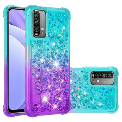 For Xiaomi Poco M3/Note 9 4G /Redmi 9 power/Redmi 9T Gradient Quicksand Anti-fall Scratch Resistant Soft TPU Back Cover Phone Case