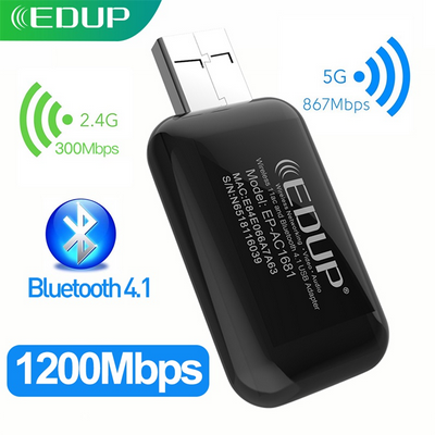 EDUP EP-AC1681 1200Mbps USB WiFi Adapter Chipset RTL8822BU Bluetooth 4.1 Dual Band 2.4Ghz/5.8Ghz  USB WiFi Dongle For Desktop Laptop