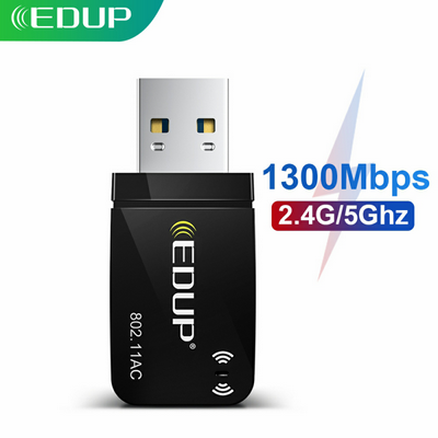 EDUP EP-AC1689 1300Mbps Mini USB3.0 Wifi Adapter Wifi Network Card Dual Band 5.8G/2.4GHz Wireless AC USB Adapter for PC Desktop Laptop