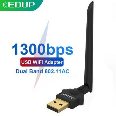 EDUP EP-AC1669 1300Mbps WiFi Adapter USB 802.11AC 2.4G/5GHz Dual Band Wireless Adapter Dongle Network Card Antenna Receiver for PC Desktop