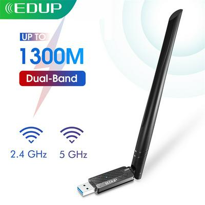 EDUP EP-AC1687 Wifi Adapter USB 3.0 AC 1300Mbps Dual Band 2.4G/5.8G Wireless Network Card 802.11AC Wi-Fi Dongle for Laptop Desktop PC Mac
