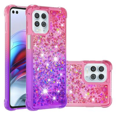 For Motorola Edge S Gradient Quicksand Anti-fall Scratch Resistant Soft TPU Back Cover Phone Case