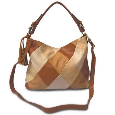 Women's Retro Trendy Shoulder Bag Geometric Stitching Messenger Bag