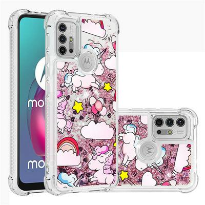 For Motorola Moto G30/G10 Four Corners Drop Resistance Quicksand Soft TPU Back Cover Phone Case