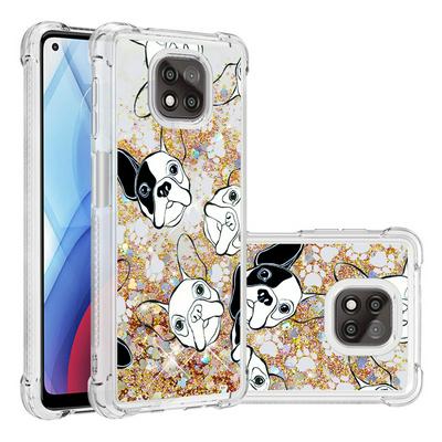 For Motorola Moto G Power(2021) Four Corners Drop Resistance Quicksand Soft TPU Back Cover Phone Case