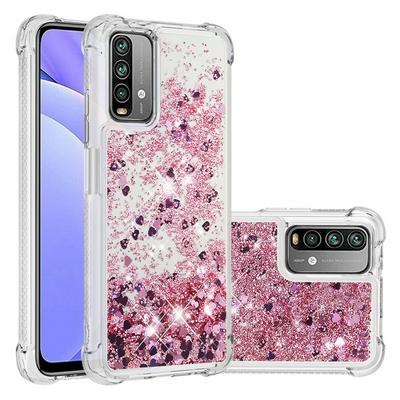 For Xiaomi Poco M3/Note 9 4G/Redmi 9 Power/Redmi 9T Four Corners Drop Resistance Quicksand Soft TPU Back Cover Phone Case