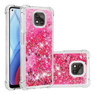 For Motorola Moto G Power(2021) Four Corners Drop Resistance Quicksand Soft TPU Back Cover Phone Case