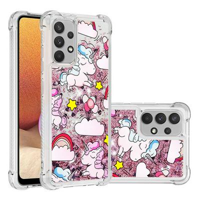 For Samsung Galaxy A32 4G U.S. Edition Four Corners Drop Resistance Quicksand Soft TPU Back Cover Phone Case