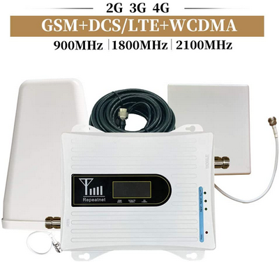 EDUP EP-AB016 Tri-band Mobile Network Repeater 900/1800/2100 Mhz GSM 2G 3G 4G Signal Booster