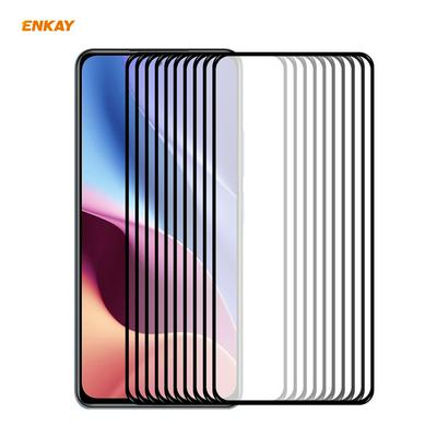 10PCS 0.26mm 9H 2.5D Full Glue Full Cover Tempered Glass Protective Film for Xiaomi Poco F3