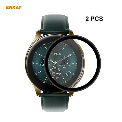 2PCS 3D Curved Soft PC Edge + PMMA Full Screen Cover HD Screen Protector for OnePlus Smart Watch