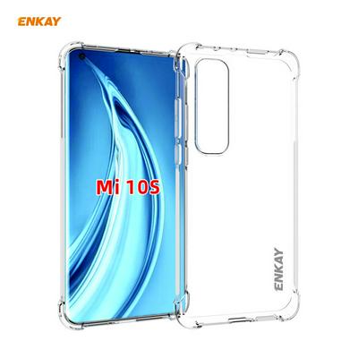 For Xiaomi Mi 10S ENK-PC112 Four Corners Thickened Anti-drop Transparent Soft TPU Phone Case with Non-slip Strip 