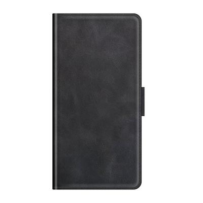 For Sony Xperia 10 III Double Buckle Calfskin Pattern Folio Flip Leather Case with Stand and Card Slots Function