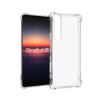 Anti-Fingerprint Non-Slip Waterproof Four Corners Shockproof Transparent Soft TPU Back Cover Protective Case for Sony Xperia 1 Ⅲ