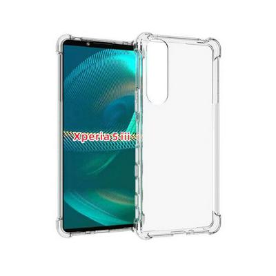 Anti-Fingerprint Non-Slip Waterproof Four Corners Shockproof Transparent Soft TPU Back Cover Protective Case for Sony Xperia 5 Ⅲ