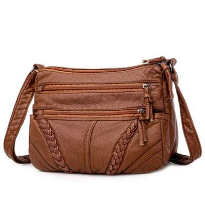 Messenger Bag Soft Leather Feeling Large Capacity Middle-aged Women's Shoulder Bag