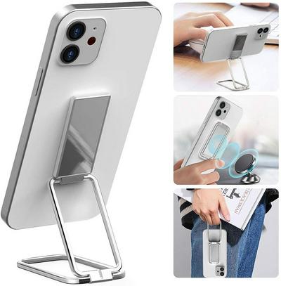 Phone Ring Holder, Foldable Phone Finger Holder Grip for Magnetic Car Mount Compatible with iPhone Any Smartphone