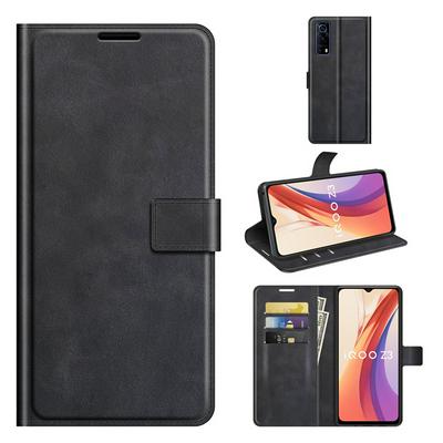 For vivo iQOO Z3 5G/ vivo Y72 5G Square Buckle Folio Flip Leather Case with Stand and Card Slots Function