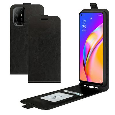For Oppo A94 5G/ Oppo F19 Pro+ 5G/Oppo Reno5 Z R64 Pattern Single Folded Edge Vertical Flip Folio Leather Wallet Phone Case