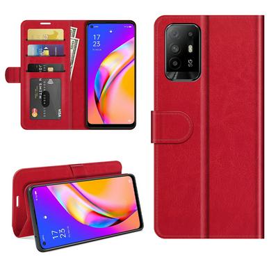 For Oppo A94 5G/ Oppo F19 Pro+ 5G/Oppo Reno5 Z R64 Pattern Single Folded Edge Folio Flip Leather Wallet Phone Case