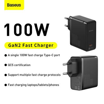 Baseus GaN2 Gallium Nitride Fast Charger 1C 100W US Standard Set