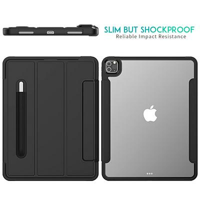 For iPad Pro 12.9(2020) Three-in-one PC+TPU+Acrylic Automatic Sleep and Wake up Smart Leather Case