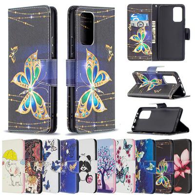 For Xiaomi Redmi Note 10 Pro Merge Painted All-round Protection PU Leather Wallet Phone Case with Card Slots&Stand 