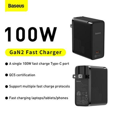 US Plug Set Baseus GaN2 Gallium Nitride Fast Charger 1C 100W 