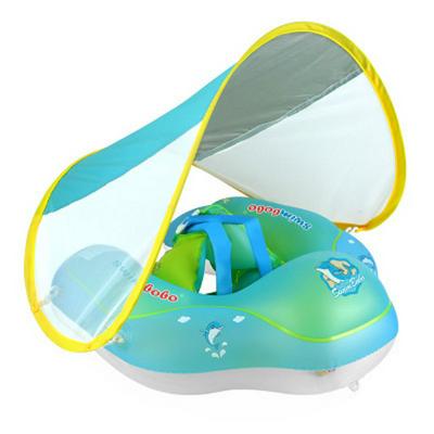 Baby Swimming Float Sun Protection Underarm Ring with Folding Canopy