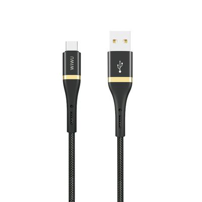WIWU Elite Series ED-101 2.4A USB to USB-C / Type-C Interface Nylon Braided Fast Charging Data Cable