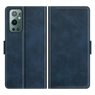 For OnePlus 9 Pro Skin Feel Double Buckle Wallet Style Folio Flip Leather Case with Stand and Card Slots Function