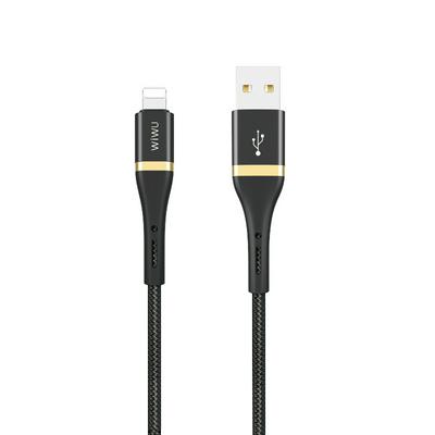 WIWU Elite Series ED-100 2.4A USB to 8 Pin Interface Nylon Braided Fast Charging Data Cable