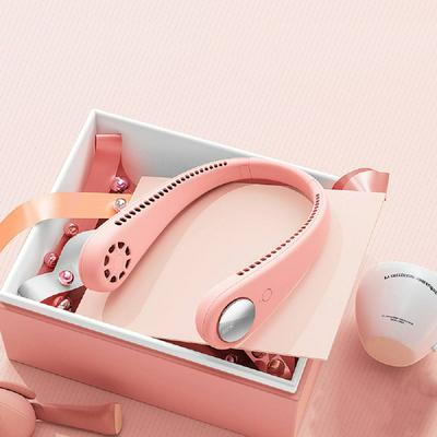 New Summer Hanging Neck Small Fan Outdoor Sports Portable USB Charging Leafless Fan