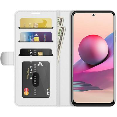 For Xiaomi Redmi Note 10 4G/Xiaomi Redmi Note 10S R64 Pattern Single Folded Edge Folio Flip Leather Wallet Phone Case