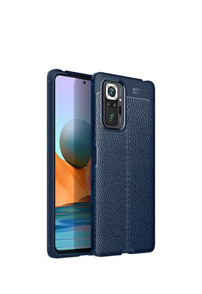 For Xiaomi Redmi Note 10 Pro Lychee Pattern Shock Absorption Anti-drop Business Soft TPU Back Cover Case