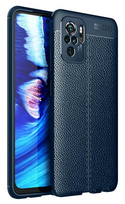 For Xiaomi Redmi Note 10 Lychee Pattern Shock Absorption Anti-drop Business Soft TPU Back Cover Case