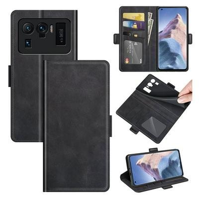 For Xiaomi Mi 11 Ultra Double Buckle Wallet Style Folio Flip Leather Case with Stand and Card Slots Function
