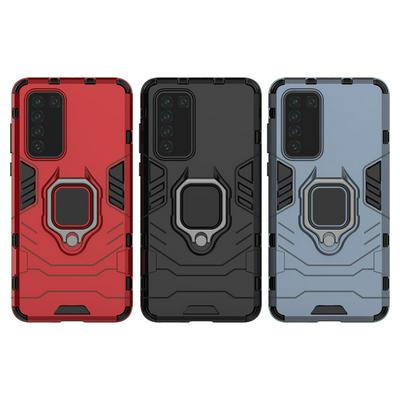 For Huawei P40 Black Panther 2 in 1 Detachable Magnetic Attraction Shockproof with Stand Hard PC + Soft TPU Back Cover Case