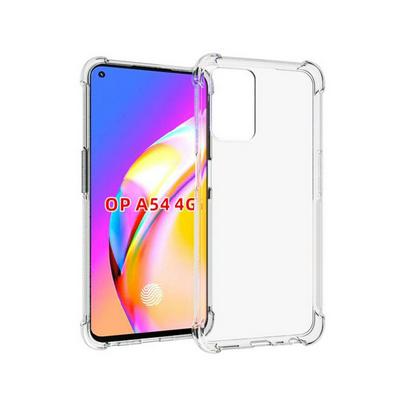 Anti-Fingerprint Non-Slip Waterproof Four Corners Shockproof Transparent Soft TPU Back Cover Protective Case for Oppo A54 4G