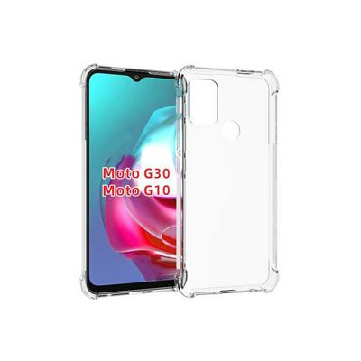 Anti-Fingerprint Non-Slip Waterproof Four Corners Shockproof Transparent Soft TPU Back Cover Protective Case for Motorola Moto G30/G10