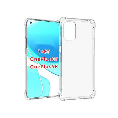 Anti-Fingerprint Non-Slip Waterproof Four Corners Shockproof Transparent Soft TPU Back Cover Protective Case for OnePlus 9R