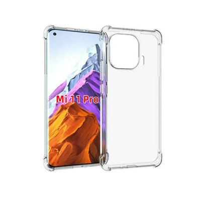 Anti-Fingerprint Non-Slip Waterproof Four Corners Shockproof Transparent Soft TPU Back Cover Protective Case for Xiaomi Mi 11 pro