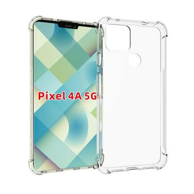 Anti-Fingerprint Non-Slip Waterproof Four Corners Shockproof Transparent Soft TPU Back Cover Protective Case for Google Pixel 4a 5G