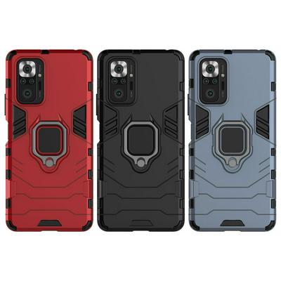 For Xiaomi Redmi Note 10 Pro Black Panther 2 in 1 Detachable Magnetic Attraction Shockproof with Stand Hard PC + Soft TPU Back Cover Case