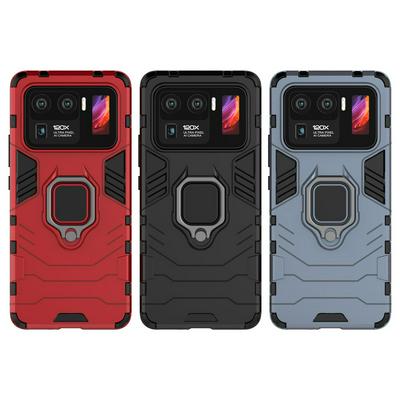 For Xiaomi Mi 11 Ultra Black Panther 2 in 1 Detachable Magnetic Attraction Shockproof with Stand Hard PC + Soft TPU Back Cover Case