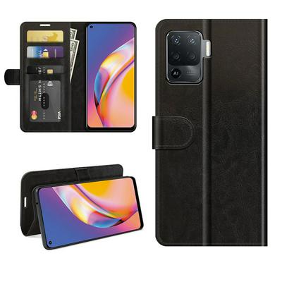 For Oppo A94 4G/Oppo F19 Pro/ Oppo Reno5 Lite R64 Pattern Single Folded Edge Folio Flip Leather Wallet Phone Case