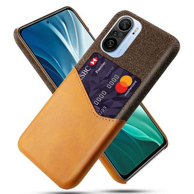 For Xiaomi Mi 11i Cloth Pattern Drop-proof Shockproof Single Card Slots PC+ Leather Back Cover Case