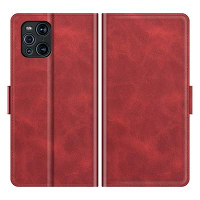 For Oppo Find X3 Pro/Oppo Find X3 Double Buckle Wallet Style Folio Flip Leather Case with Stand and Card Slots Function