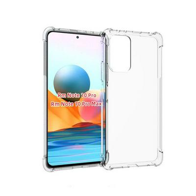 Anti-Fingerprint Non-Slip Waterproof Four Corners Shockproof Transparent Soft TPU Back Cover Protective Case for Xiaomi Redmi Note 10 Pro